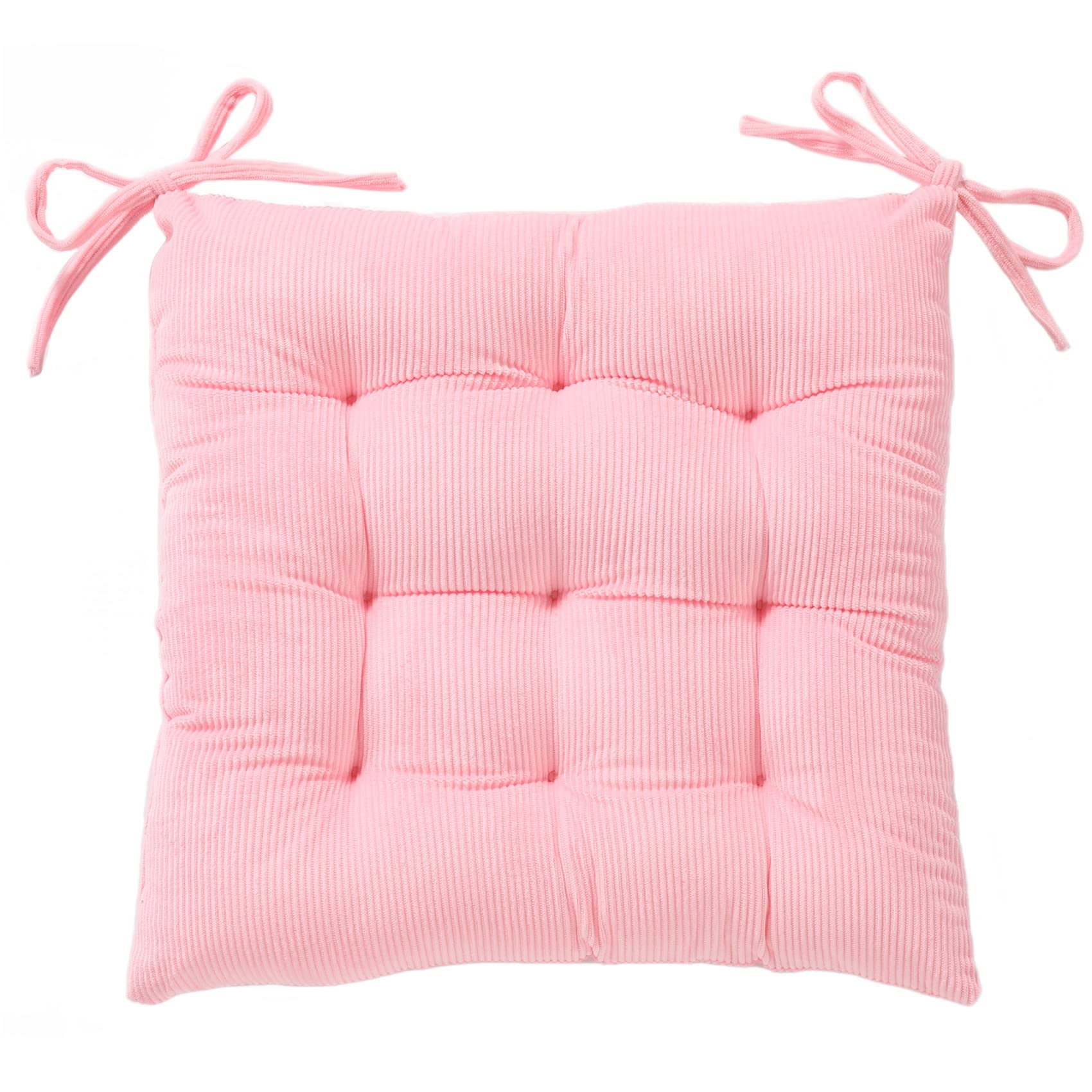 XQ HOUSE Corduroy Chair Cushion with Ties Ultra Soft Warm Floor Cushion for Kids Reading Nook Comfortable Square Seat Cushion for Adult 15.7”x15.7”