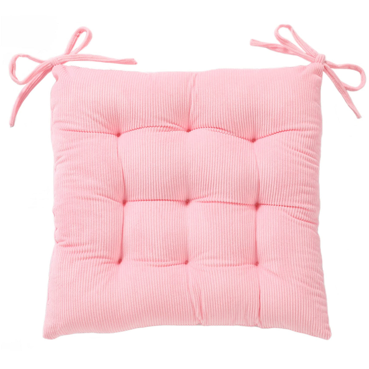 XQ HOUSE Corduroy Chair Cushion with Ties Ultra Soft Warm Floor Cushion for Kids Reading Nook Comfortable Square Seat Cushion for Adult 15.7”x15.7”