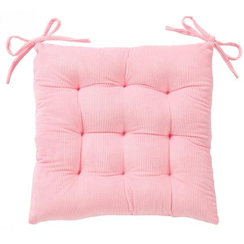 XQ HOUSE Corduroy Chair Cushion with Ties Ultra Soft Warm Floor Cushion for Kids Reading Nook Comfortable Square Seat Cushion for Adult 15.7”x15.7”