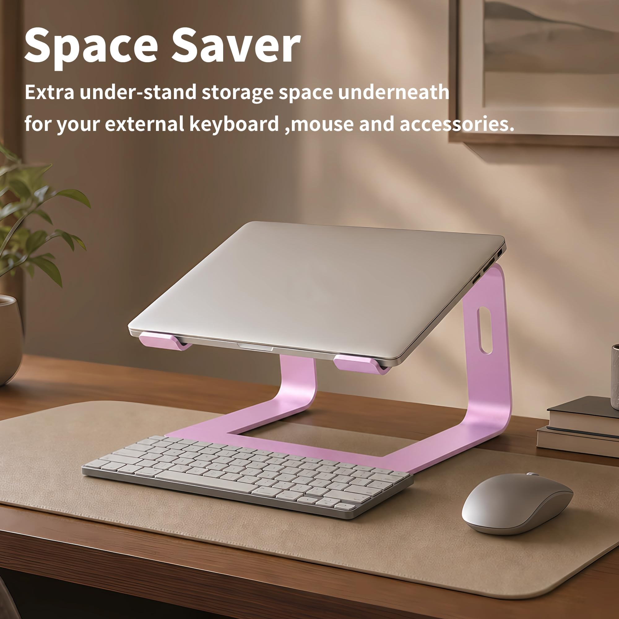 Orionstar Laptop Stand for Desk, Aluminum Laptop Riser, Portable Computer Stand for Apple Mac MacBook Air Pro 10-15.6 Inch Notebook Computer