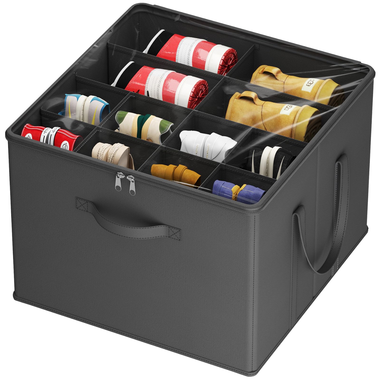 Lifewit Shoe Storage Organiser for Closet, Holder Box, 1 Pack, Black