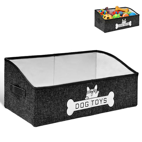 Rzspher Dog Toy Box, 50x29x22 cm Foldable Fabric Trapezoid Organizer Boxes