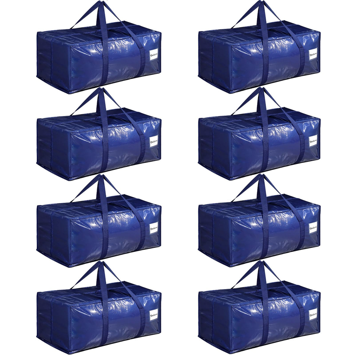 Dntorx 8 Pack 90L Moving Bags, Heavy Duty Oversized Storage Totes, Blue