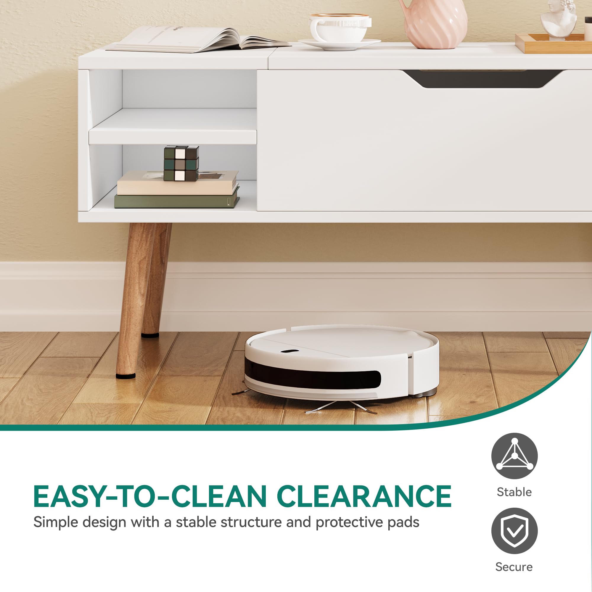 YITAHOME Lift Top Coffee Table with Hidden Compartment, Adjustable Storage Shelf, Spring Lifter, Coffee Table with Storage for Living Room