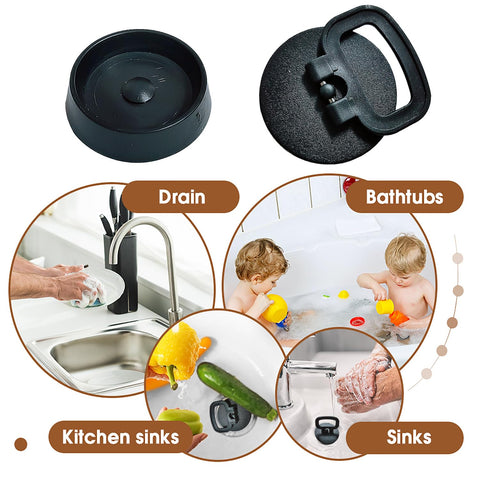 (2 Pack) Tomario Kitchen Sink Plug with Handle 1 3/4 inch Bath Plug 44mm