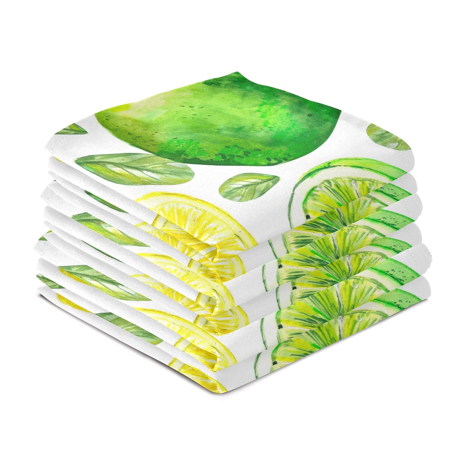 xigua Set of 4 Tea Towels-Lime Lemon Kitchen Towel- Durable & Super Absorbent Dish Cloths - Stylish Design Dish Cloth & Towels 71.1x45.7 cm