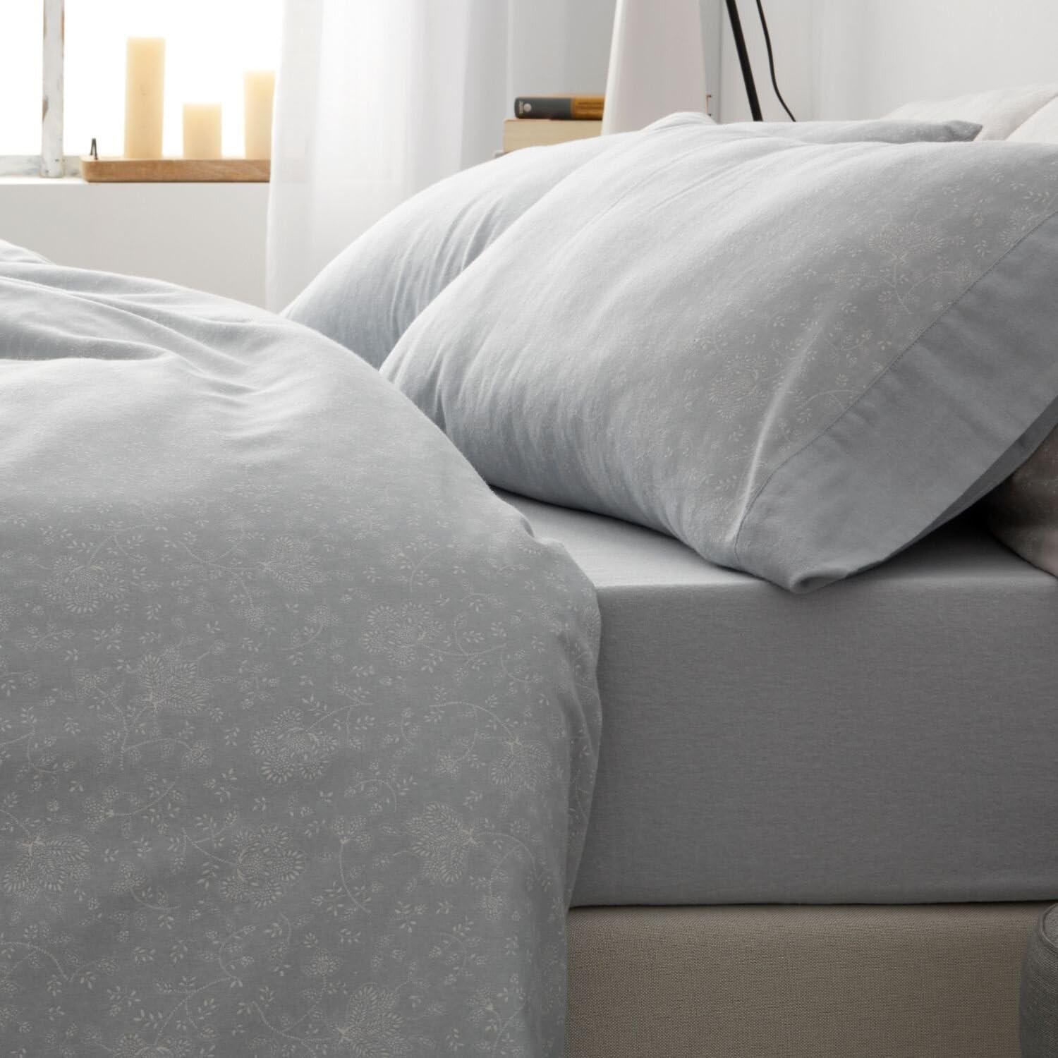 Burrito Blanco | Cotton Flannel Sheets | Bed 120 cm Design 575 | Blue (120 x 190/200 cm.)