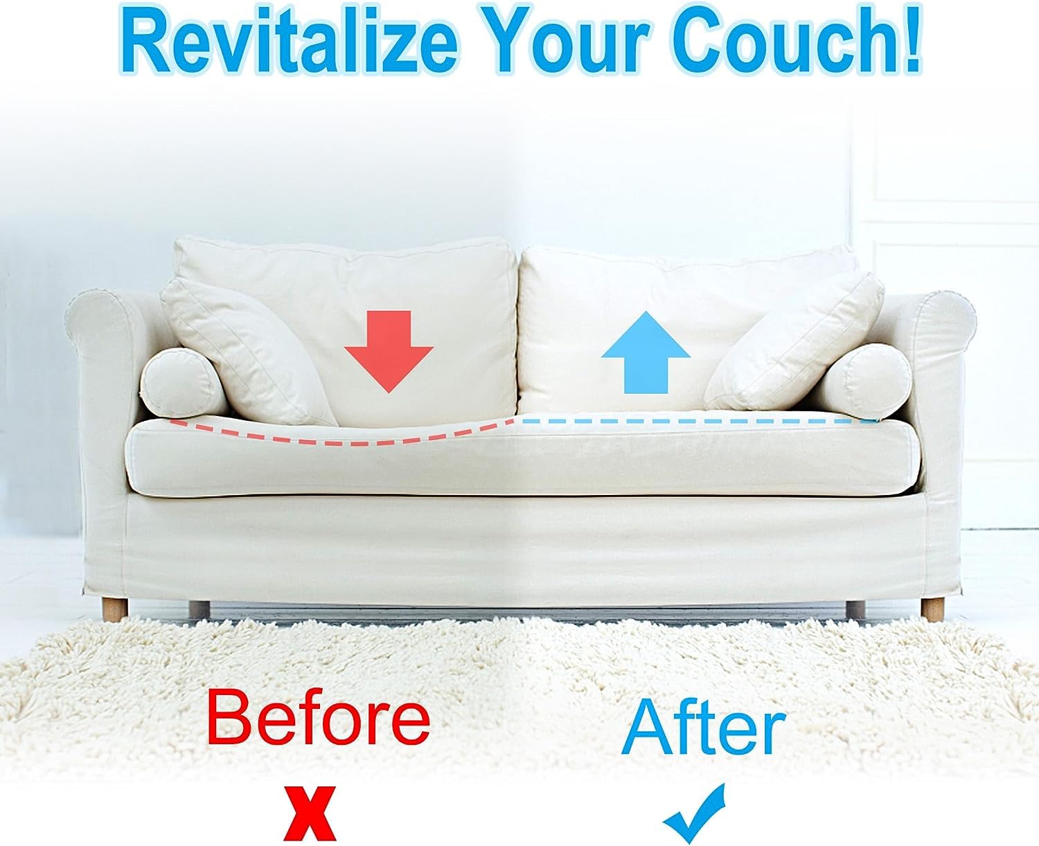 2PCS 50x50cm Sofa Cushion Support for Sagging Seat-Sofa Support Boards