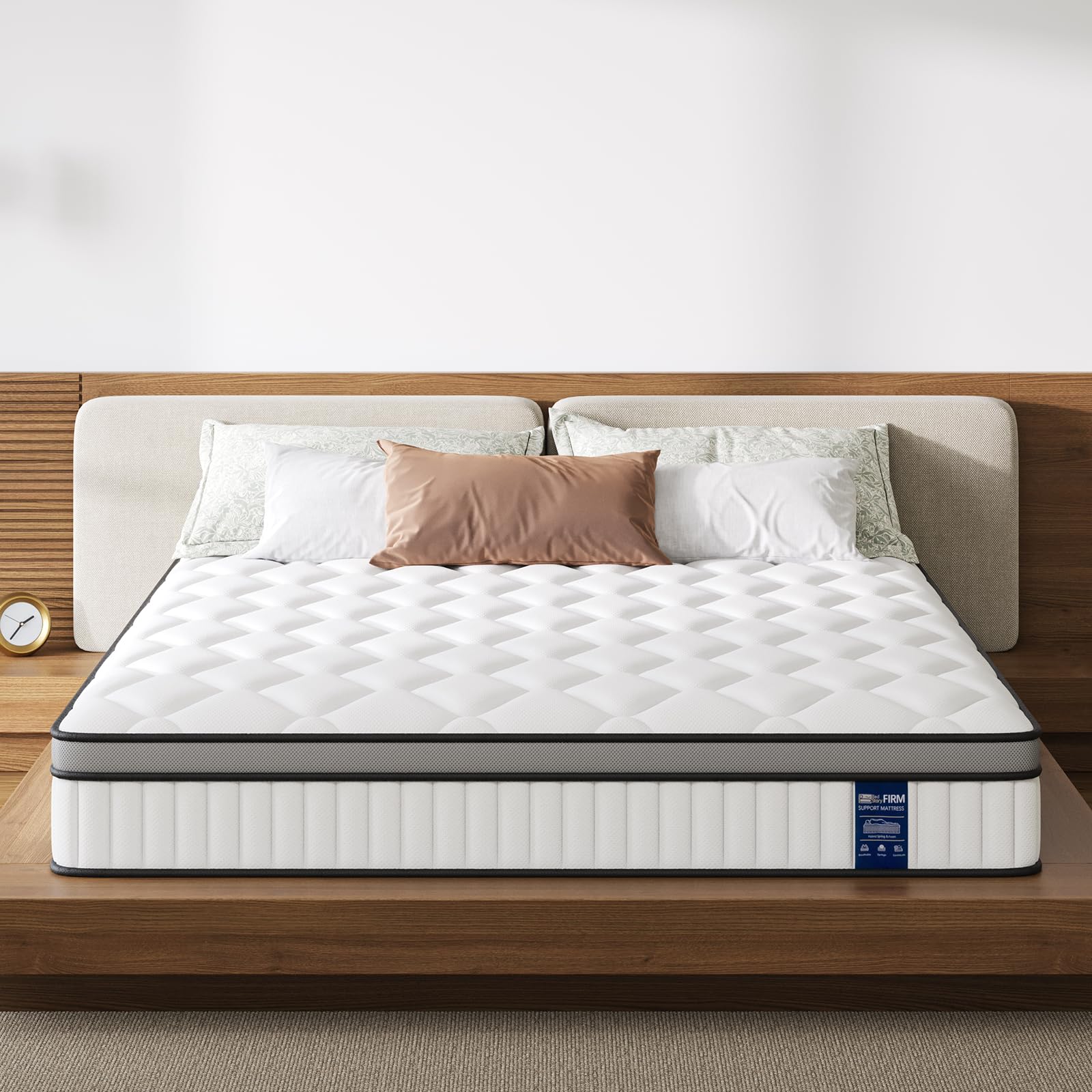 BedStory 4FT Small Double Mattress - 120x190x25cm, 10 Inch Hybrid Mattress with Foam & Individually Pocket Spring for Pressure Relief & Motion