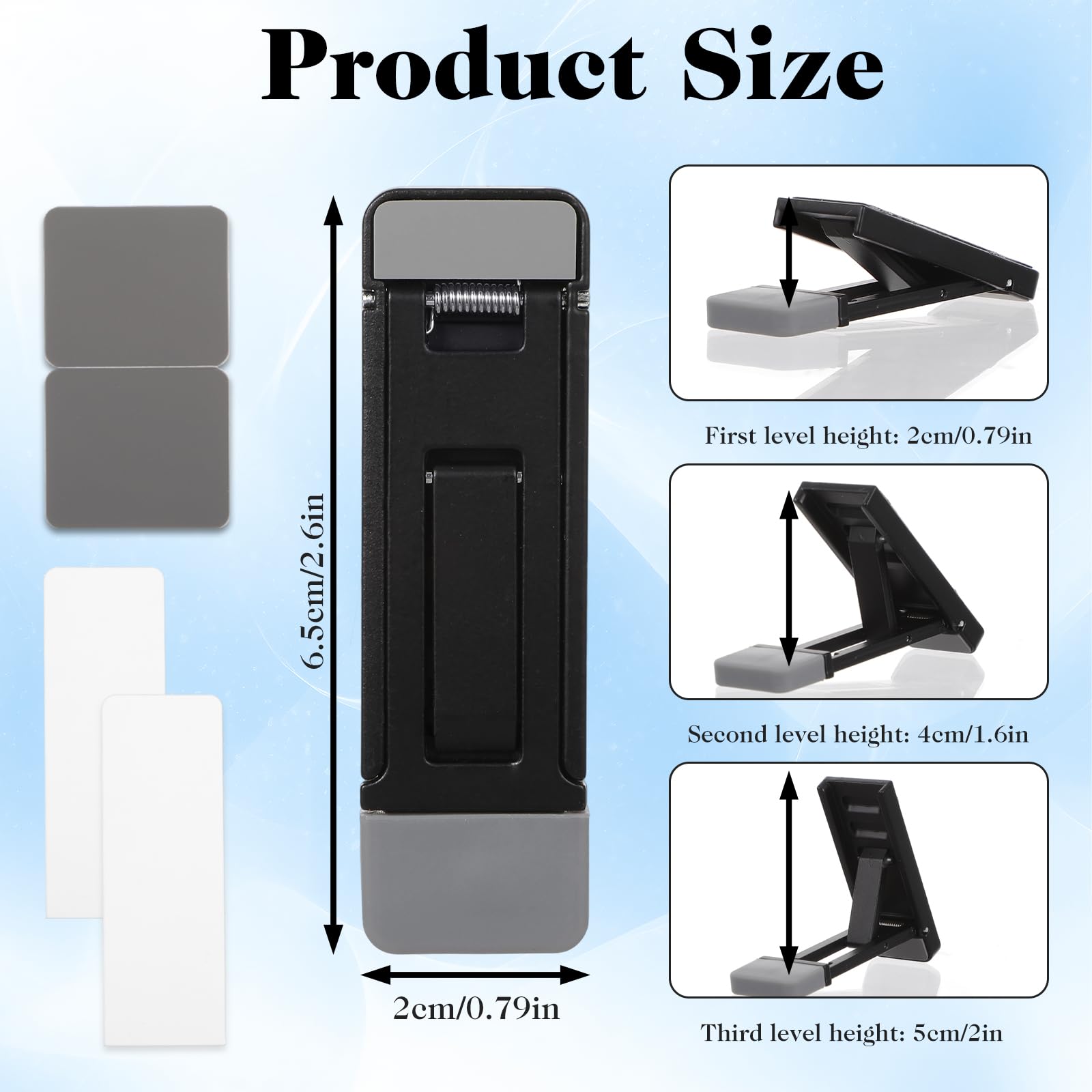 WJIAAA 4Pcs Mini Portable Laptop Stand, Foldable Keyboard Riser Stand