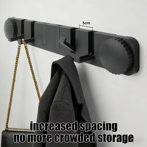 Plliocse Wall Coat Hook Racks Folding Invisible Coat Hooks Easy Install Clothes Rack for Space Saving (Grey 2PC)