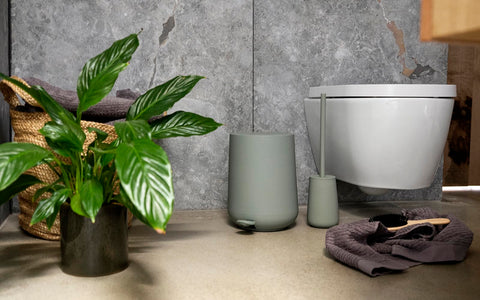 Zone Denmark Nova Pedal Bin, Cosmetic Bathroom Bin, Small Waste Bin for Bathroom, 3 Litre, Ø 20.5 cm, Height 23.5 cm, Matcha Green