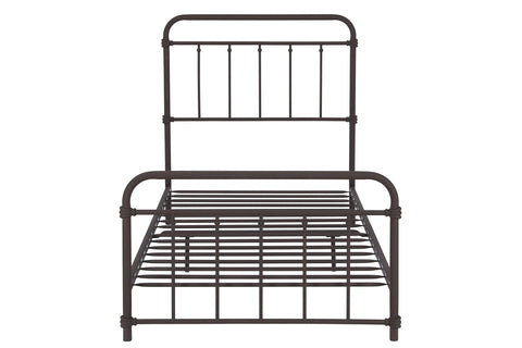 DHP Furniture Wallace Metal Bed, Bronze Single