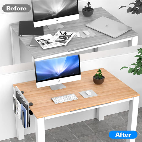 WYYHAA Adjustable Desk Side Laptop Mount, Metal Hanging Notebooks Desk Holder Punch-Free Clamp on for Macbook Pro
