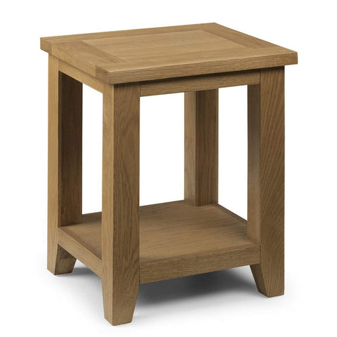 Julian Bowen Astoria End Table, Oak - H55 x W44 x D38cm
