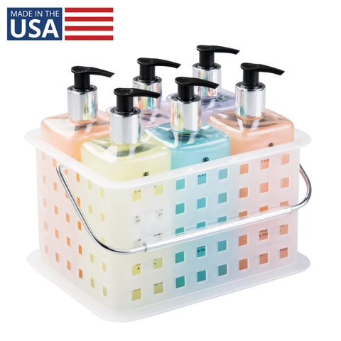 InterDesign Storage Organizer Basket, for Bathroom, Health and Beauty Products - Small, Frost
