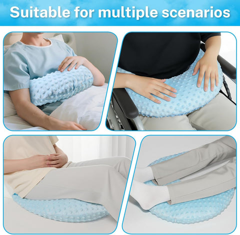 OUWERALL Wheelchair Pillow, Cotton, Adjustable Lumbar Support, Breathable, Arm Support, Lumbar Protection, Prevention of Forward Bumping