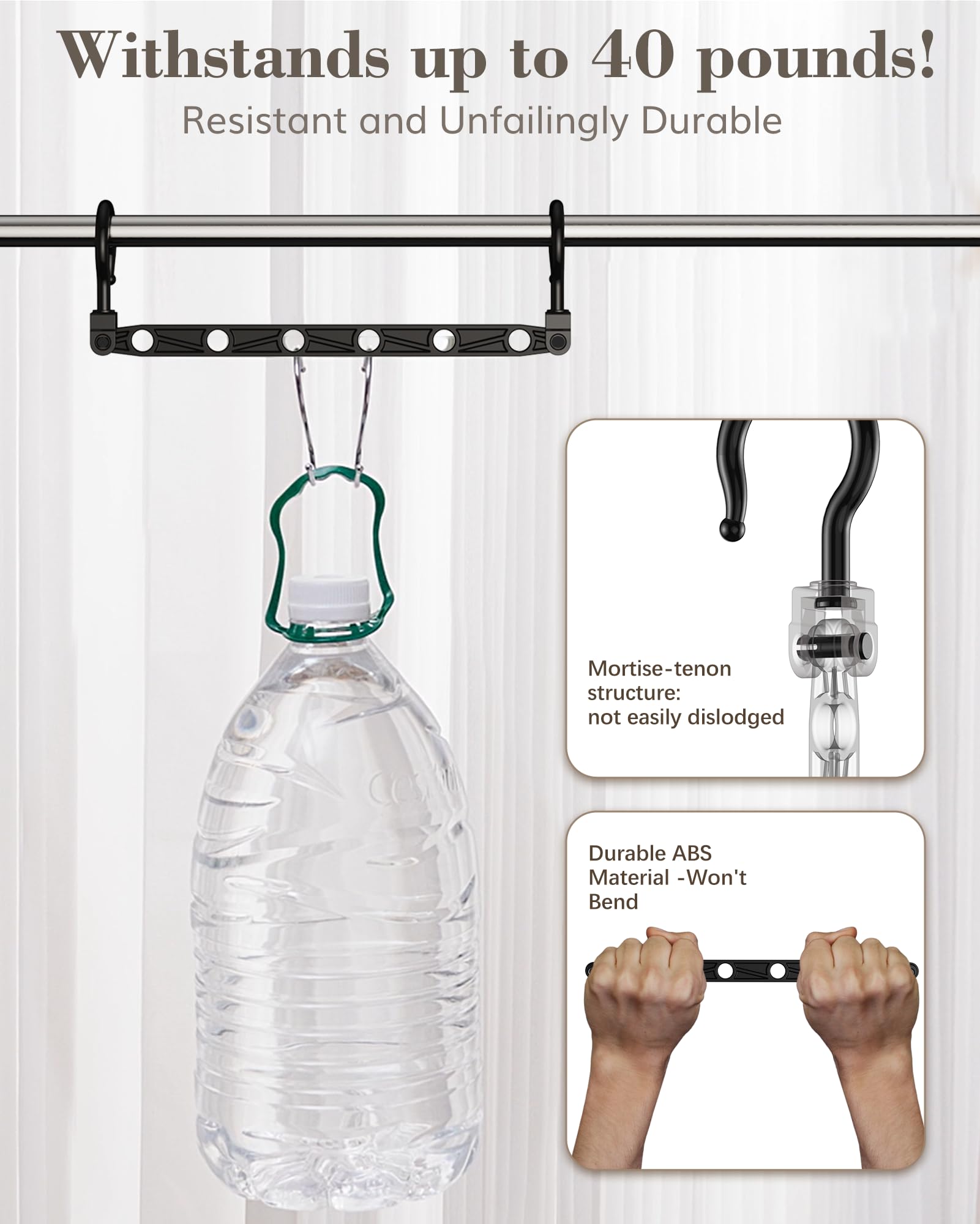 Latoxcaa Space Saving Hangers for Clothes, 8 Pcs Magic Hangers with 6 Holes & 360° Swivel, Wardrobe Organiser Hanger Hooks, Sturdy for Heavy Clothes