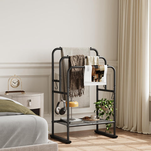 3-Tier Freestanding Towel Rack, Fixed-Height Bars Highest 101CM