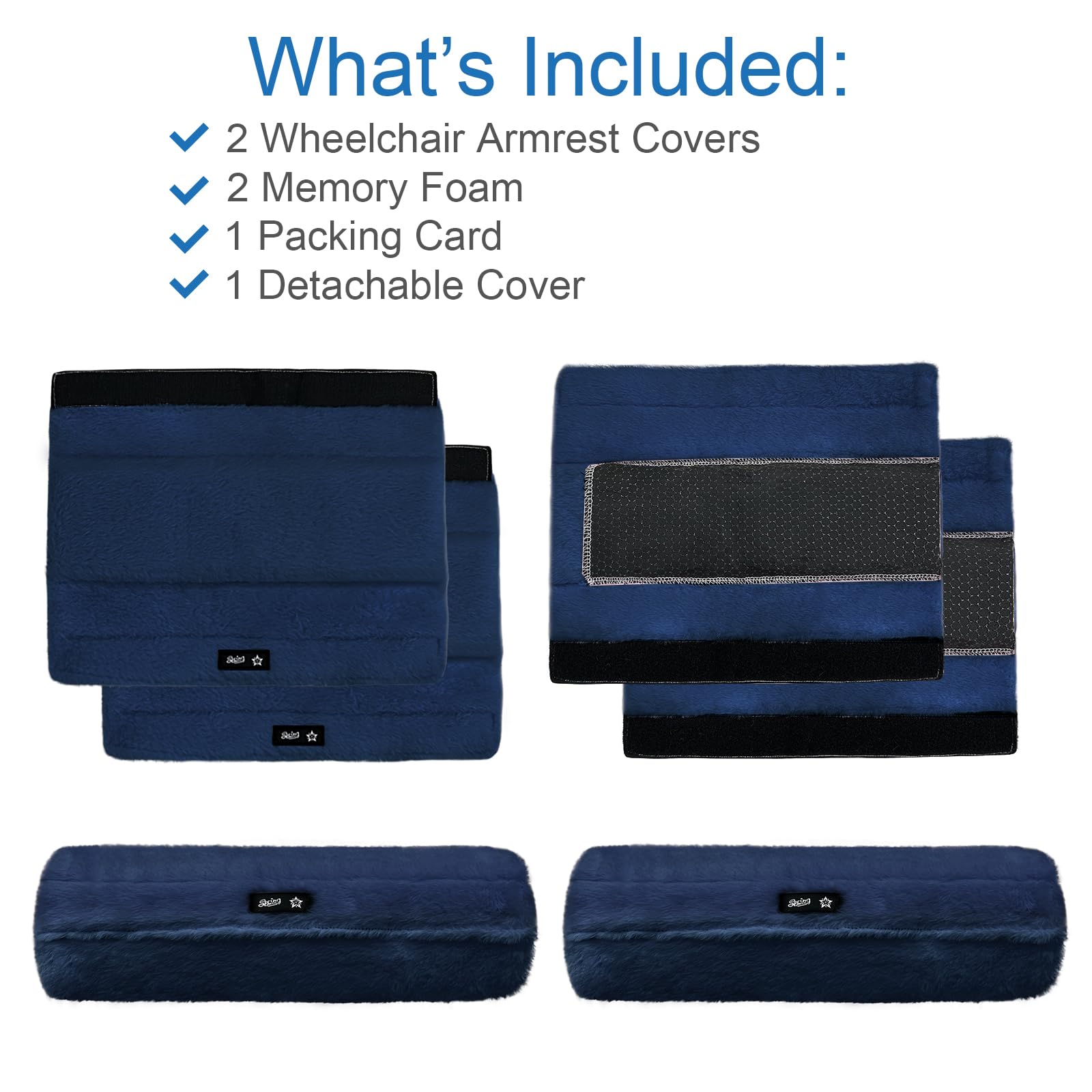 SPRING SEAON Wheelchair Armrest Pads Covers Fuzzy Desk Chair Arm Pads Soft