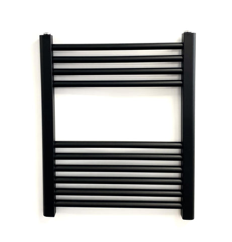 Greened House Milano Black Heated Towel Rail 500mm W x 600mm H
