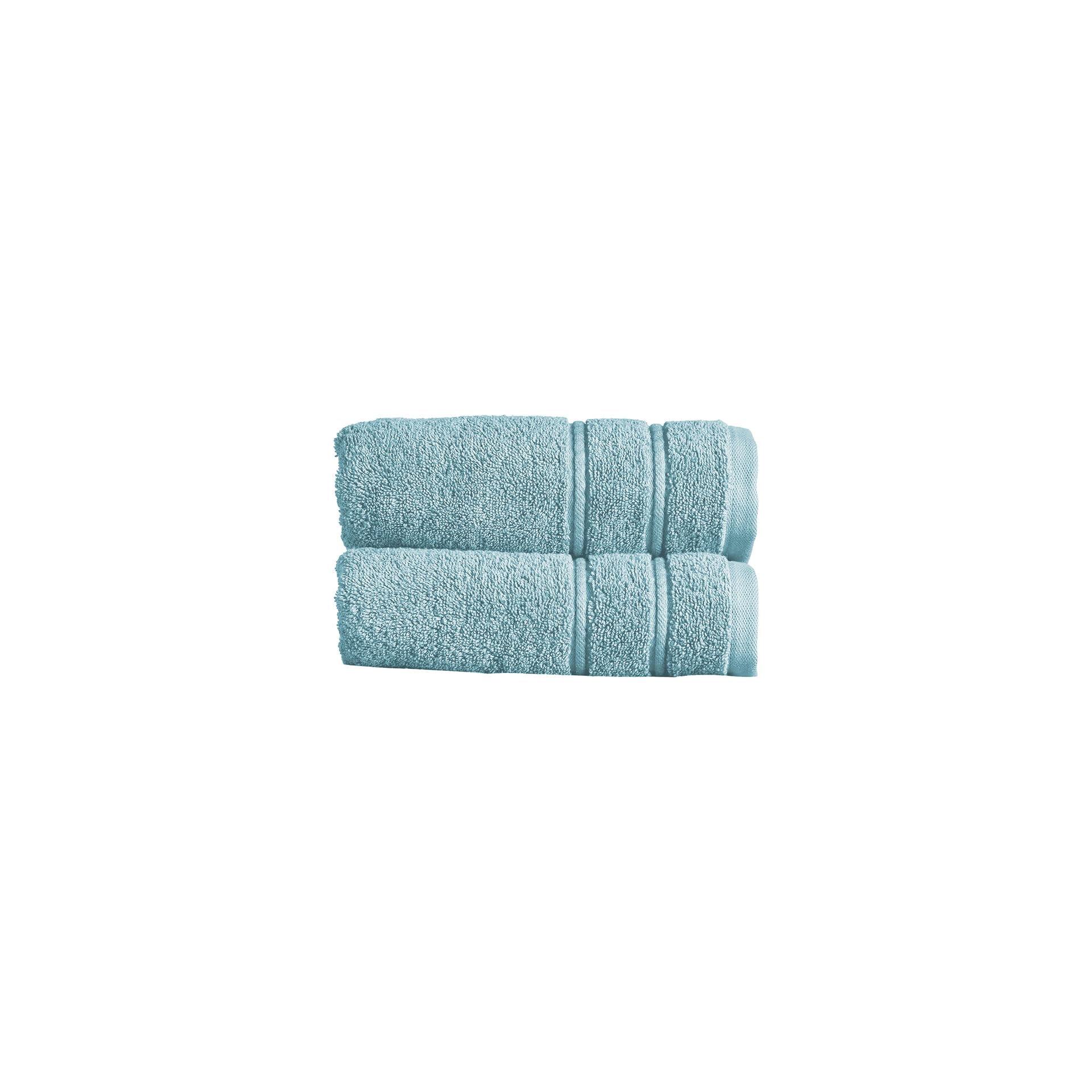 Christy Antalya Hand Towels | Set of 2 | 100% Turkish Cotton | 600GSM | Soft Plush Luxury Towel Set | 50cm x 90cm | Quick Dry | Ocean Blue