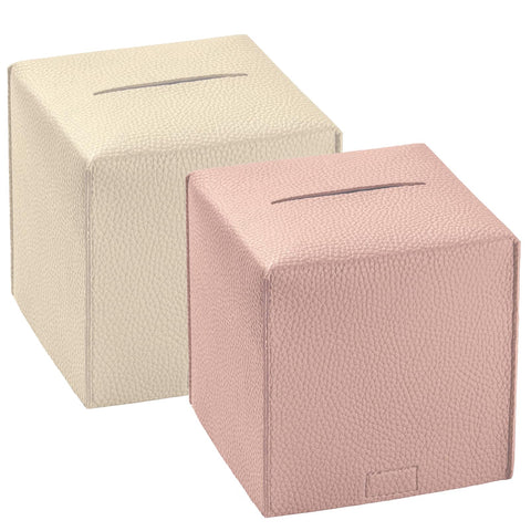 2 Pcs Tissue Box Cover, Square PU Leather Tissue Holder, Square Napkin Dispenser for Home, Hotel, Office, Vanity and Restaurant - 5 Inch Cube