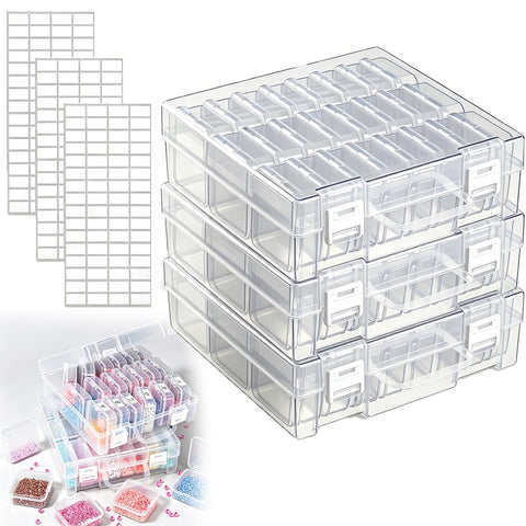 YBCCBY 72 Pcs Bead Storage Box with Lids for Crafts Small Parts
