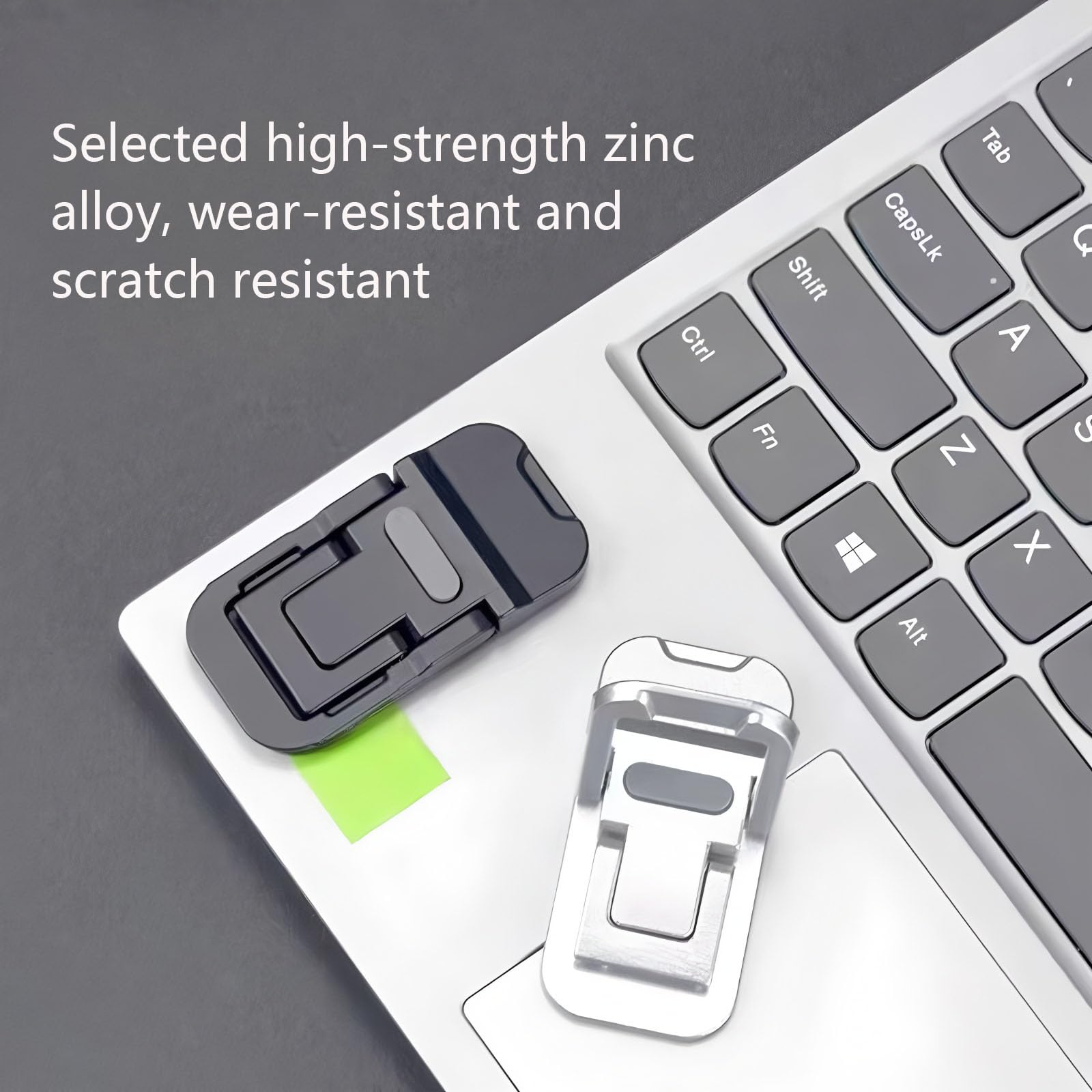 Chenflying 2 Pcs Zinc Alloy Foldable Laptop Stand, Portable Computer Mini Keyboard Riser with 2 Adjustable Angles