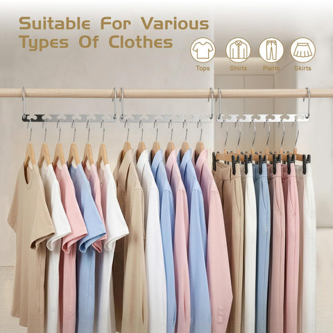 HOUSE DAY Space Saving Magic Hangers Pack of 20 Magic Hangers Metal Hanger Oragnizer Closet Space Saver Hangers