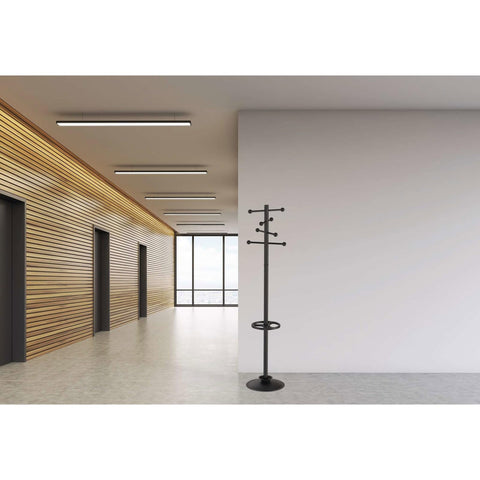 MAUL MAULsapphire coat rack 35 x 35 x 171 cm | Coat rack on feet with 8 hooks | Entrance cabinet for office, reception area | Stable steel cloakroom