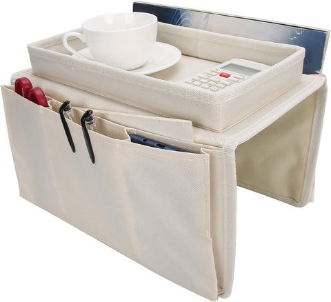 Sofa Armrest Tray Sofa Caddy Armchair Remote Control Holder Sofa Couch Caddy Pocket Organizer TV Organizer Sofa Organizer Bed Caddy with 6 Pockets
