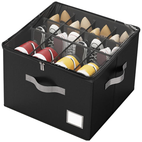 SYEXDZON Shoe Organiser, Foldable Shoe Storage Box for Closet