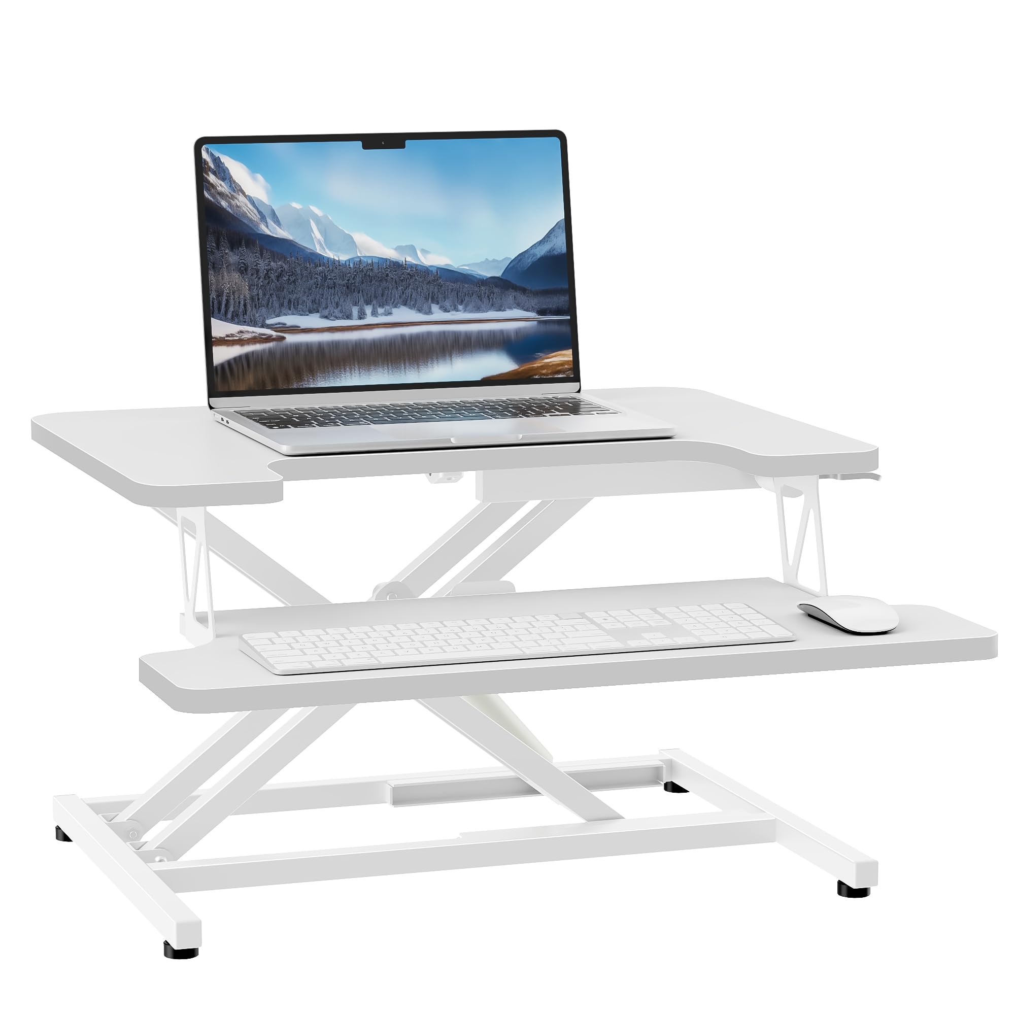 ERGOMAKER Standing Desk Converter, 22"/55cm, White