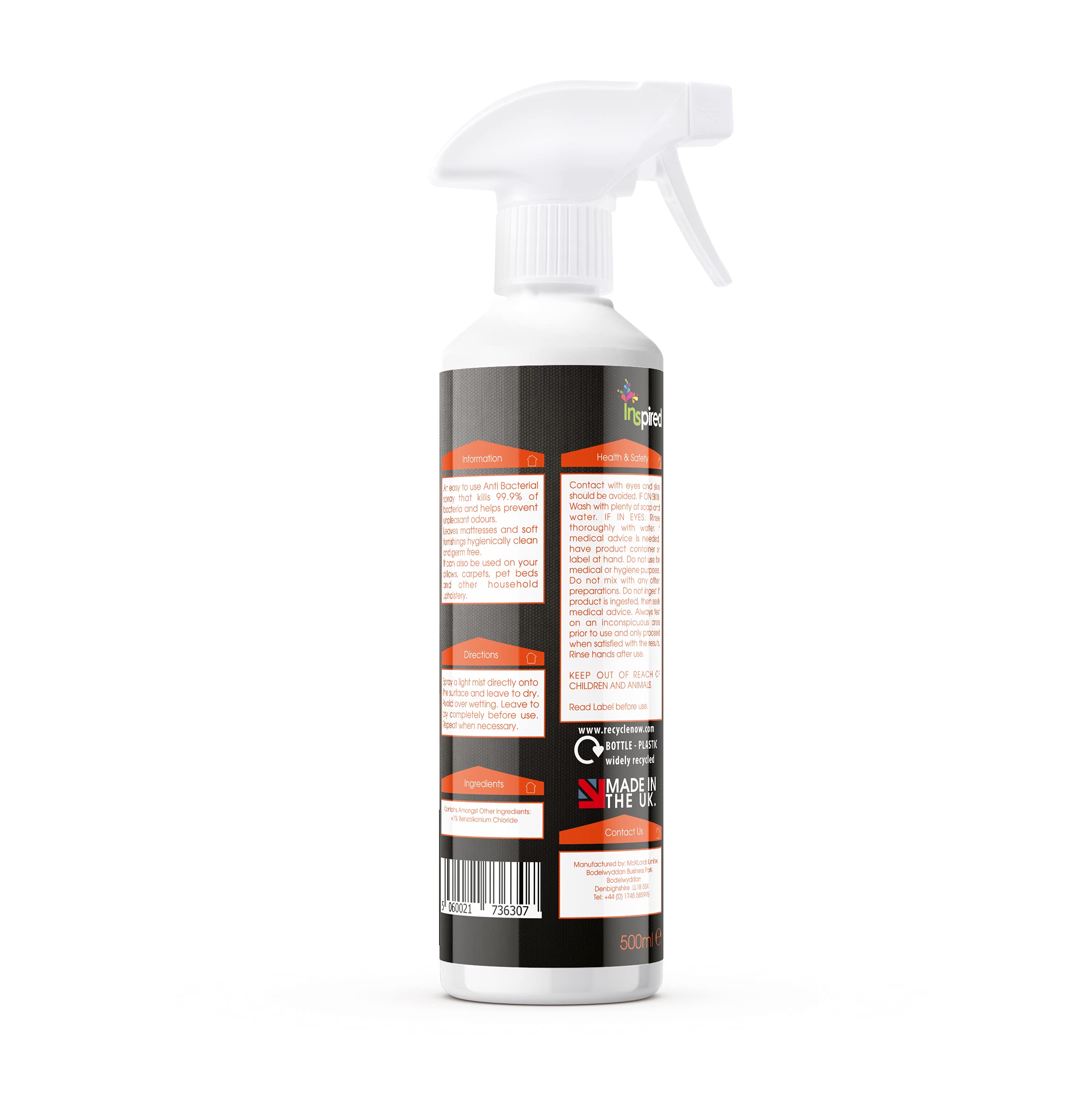 Inspired Anti Bac Mattress and Soft Furnishings Sanitiser