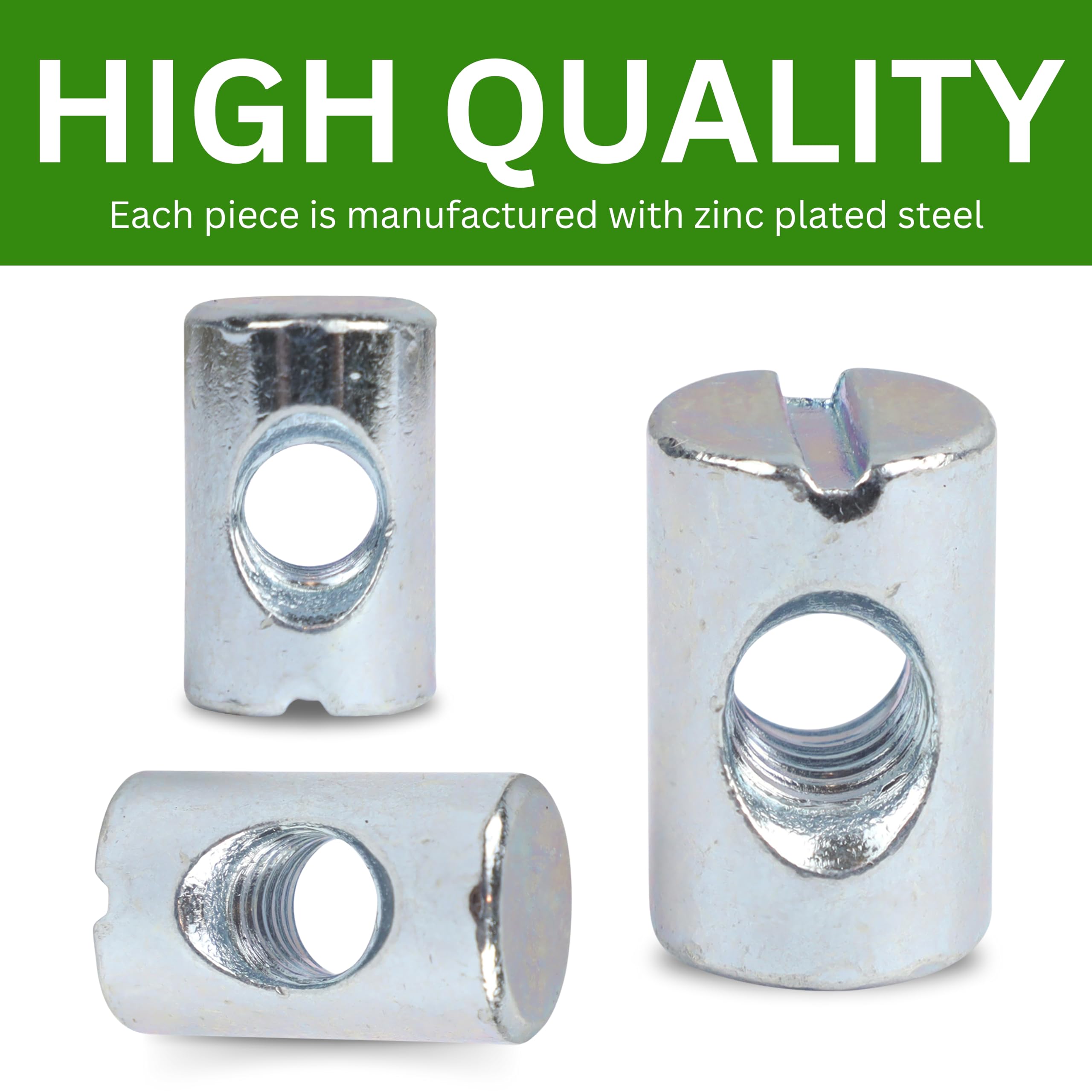 Spare Hardware Parts Cross Dowel Nut Sleeve | Replacement for IKEA Part # 104895 | Pack of 8