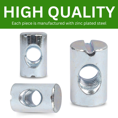 Spare Hardware Parts Cross Dowel Nut Sleeve | Replacement for IKEA Part # 104895 | Pack of 8