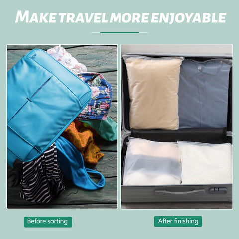 40 Pcs Clear Storage Bags, Reusable Travel Clothes Bags, 40 x 30 CM
