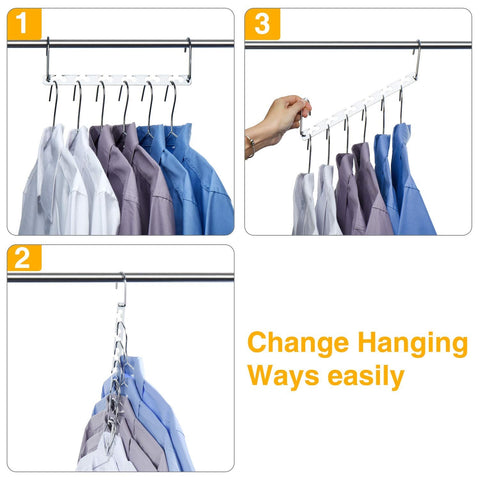 HOUSE DAY Space Saving Hangers, 12 Pack Magical Hangers, 26 cm