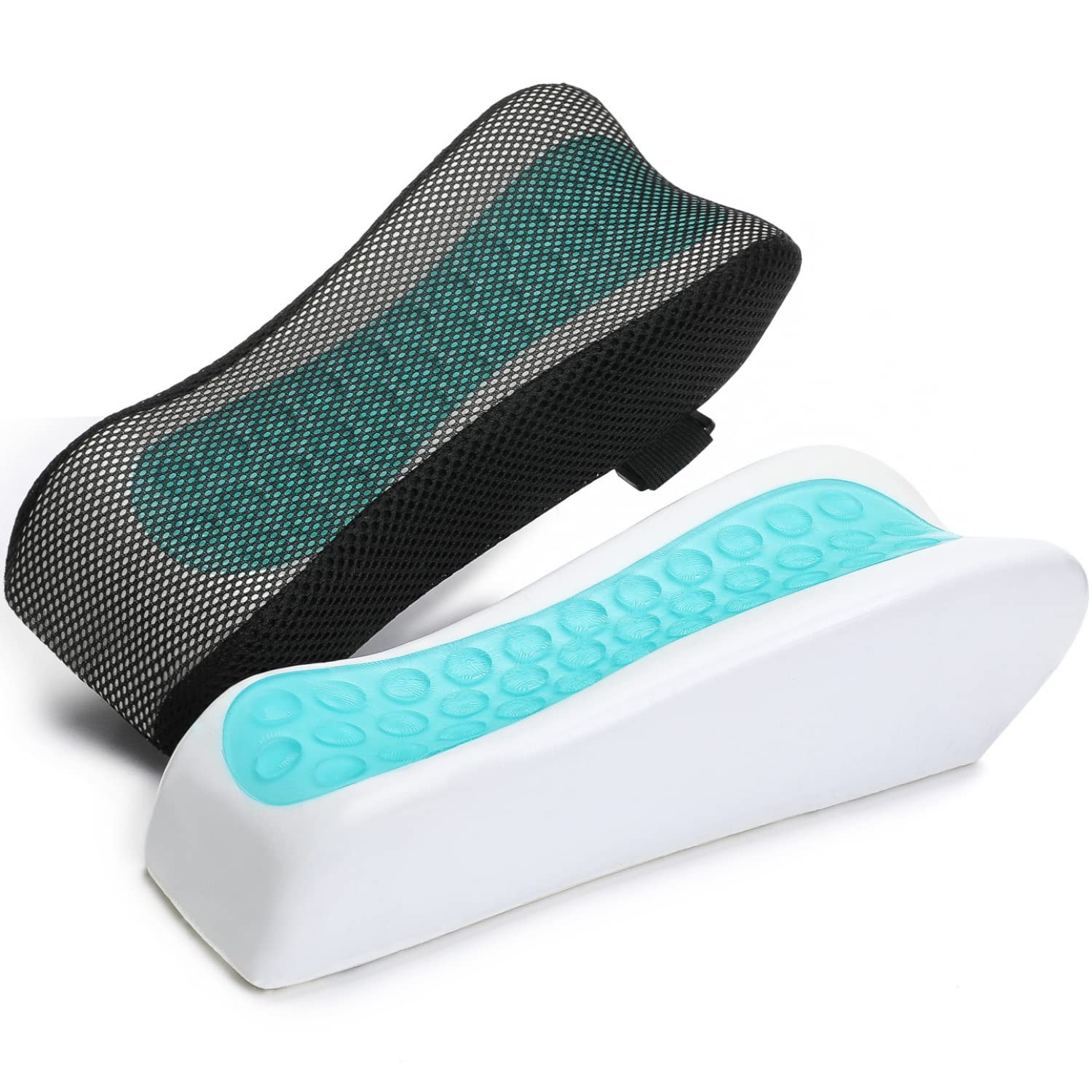 LargeLeaf Chair Ergonomic Armrest Cooling Gel Pads Elbow Pillow Pressure Relief Office Chair Gaming Chair armrest with Memory Foam armrest Pads