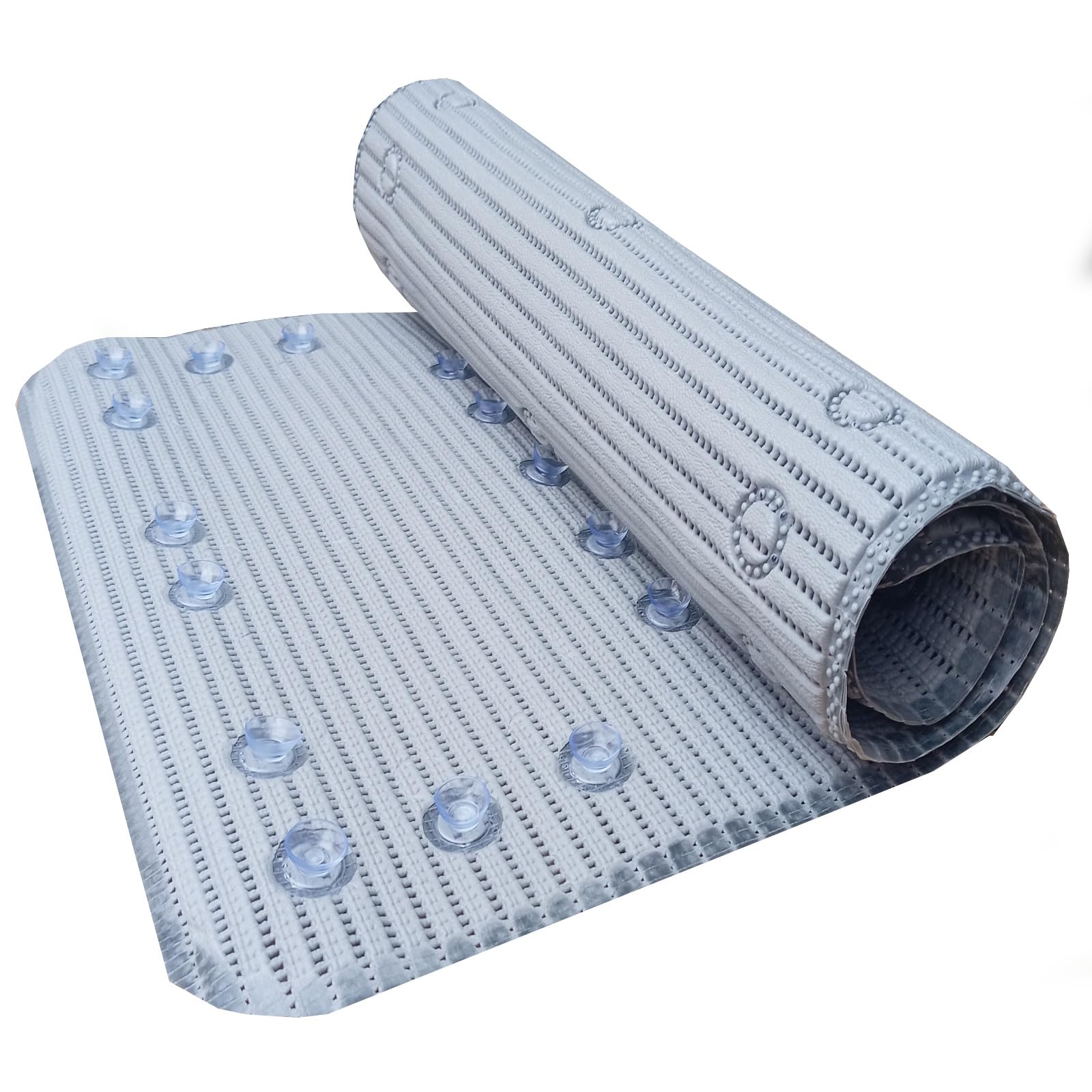 Non Slip Bath Mat Pvc Rubber With Secure Grip Suction Cups And Drain Holes Easy Clean Long Anti Mould Bathtub Mat 90cm x 42cm Ideal For Elderly Or