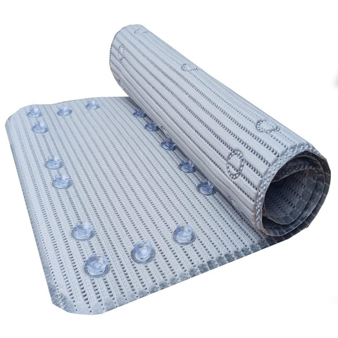 Non Slip Bath Mat Pvc Rubber With Secure Grip Suction Cups And Drain Holes Easy Clean Long Anti Mould Bathtub Mat 90cm x 42cm Ideal For Elderly Or