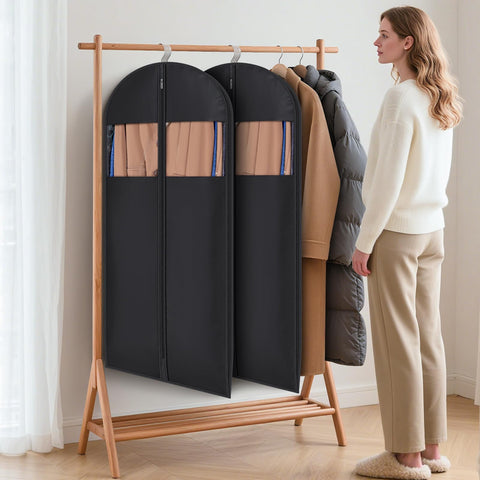 Syeeiex Space Saving Garment Bags with Self Comression Zipper, 2 Pack