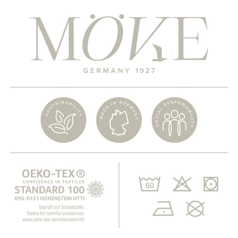 Möve Eden wash mitt 20 x 15 cm, 80% cotton / 20% linen, nature/black