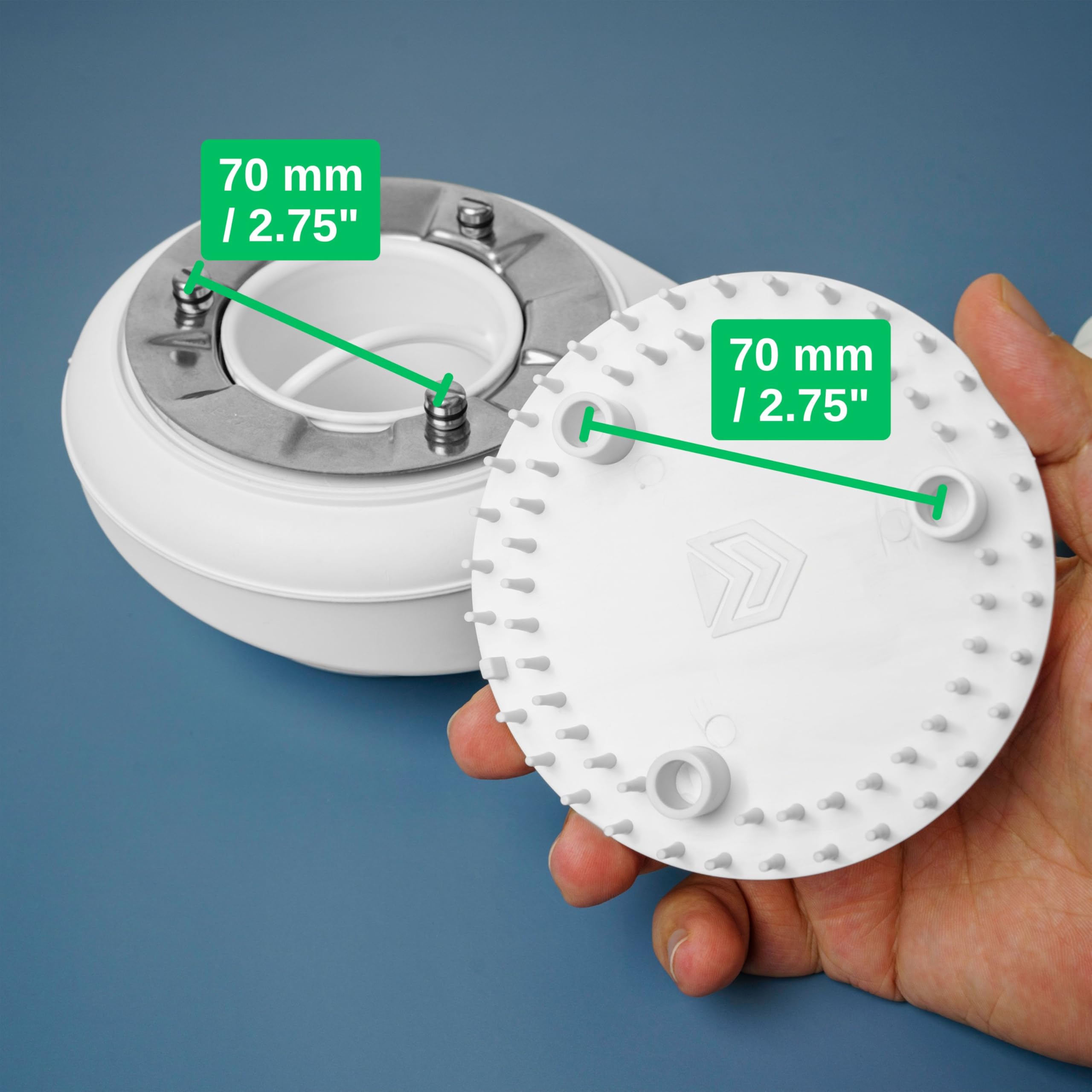Cover for Shower Drain, Ø 115 mm, Compatible with Viega Tempoplex Drain Set from Year of Construction 2006, Replaces Model 6964.0