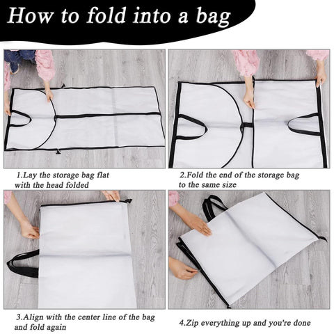 1 Pack Long Dress Covers Bag Dust Proof Clothes Covers Moth Proof Garment Bag Wedding Dress Bag Folding Long Coat Cover for Coat Gowns Dresses Shirts
