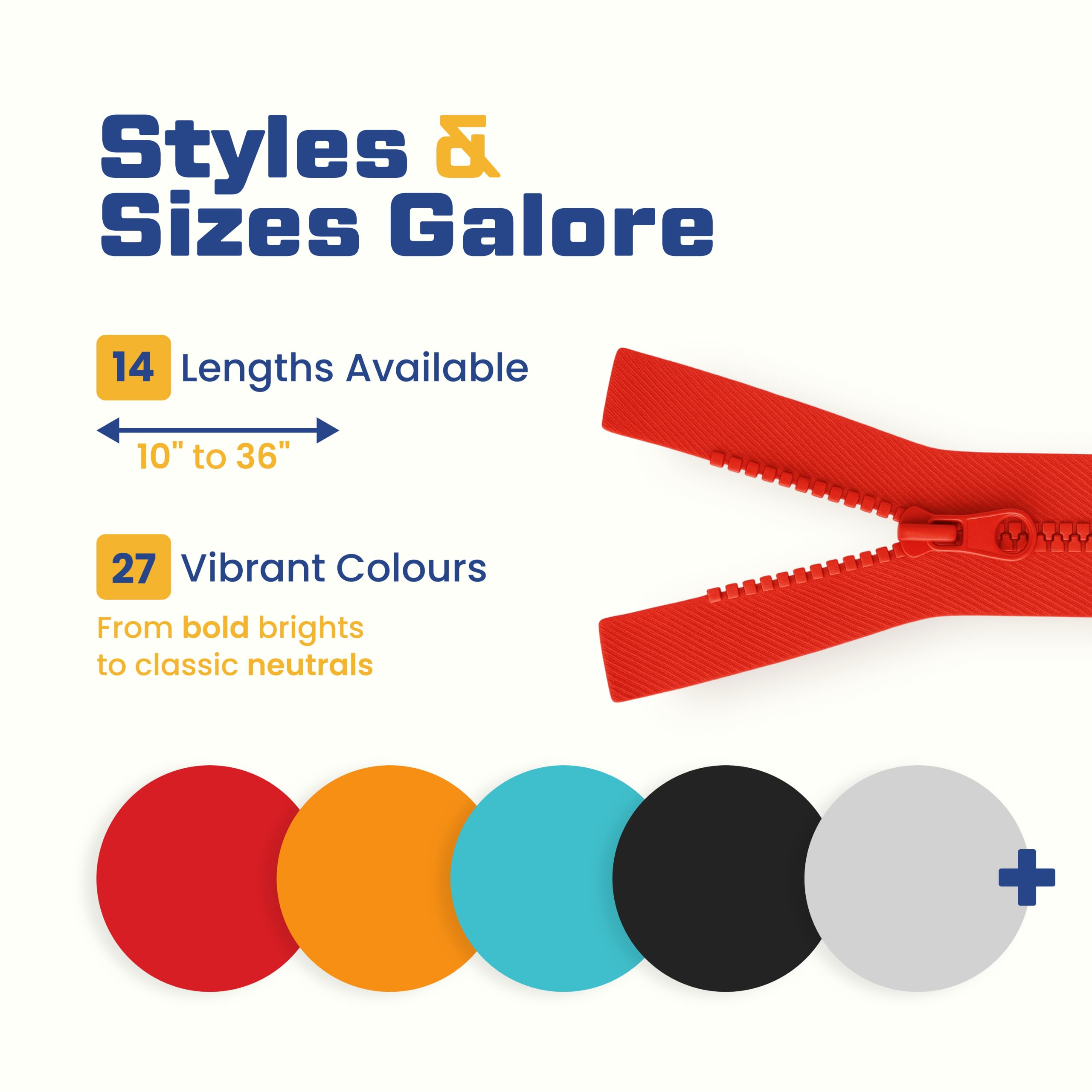 32" (81cm) Purple Chunky Zip - Heavy-Duty Open-Ended Separating