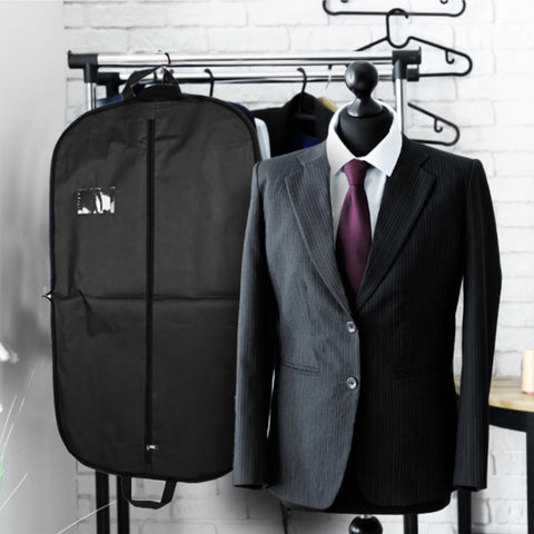 Hoesh UK - Black 44" Waterproof Mens Suit Garment Protection Carrier - clothes bags, suit bag for men, travel garment bags, suit covers