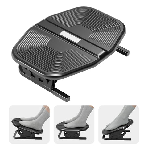 PEGZONE Footrest for Under Desk with Massage, Adjustable Tilt, Steel Base
