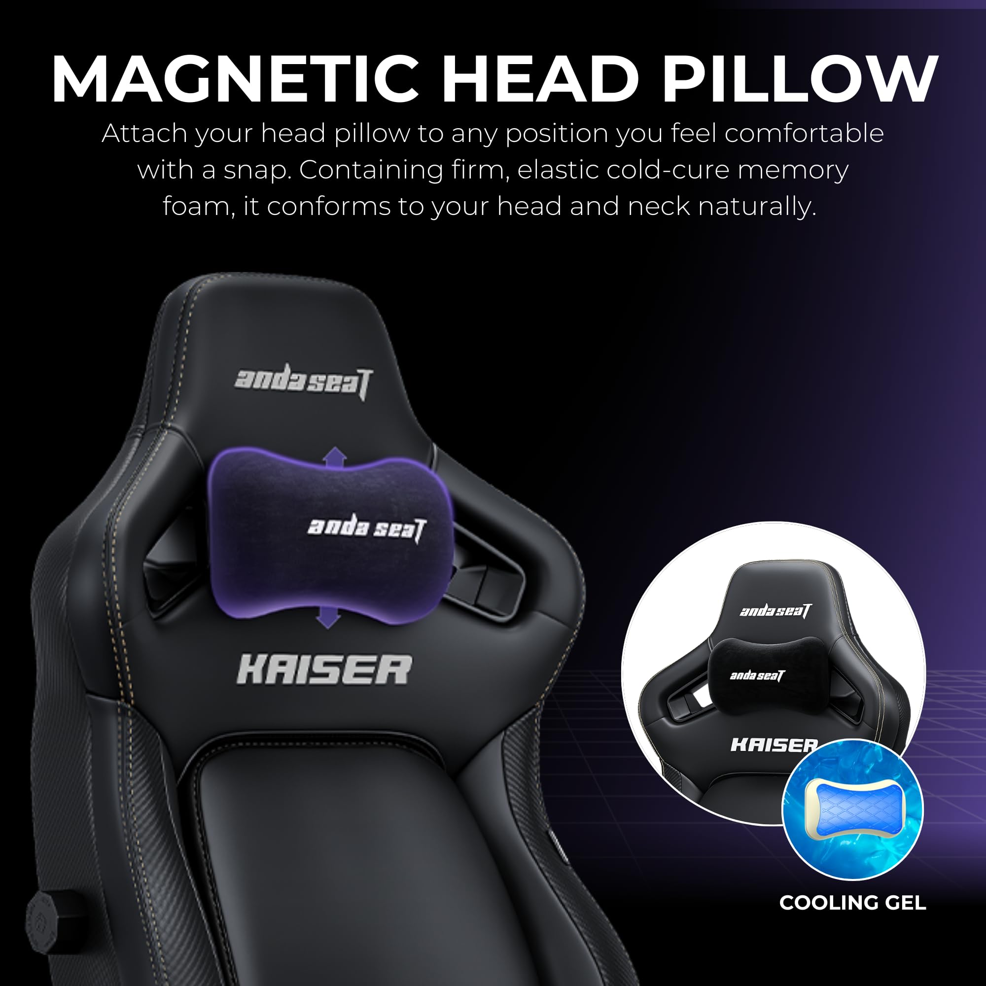 Anda Seat Kaiser 4 Gaming Chair for Adults - XL Reclining Video Game Chairs with 4-Level Pop-Out Lumbar, Linen Fabric